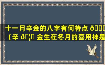 十一月辛金的八字有何特点 🐕 （辛 🦊 金生在冬月的喜用神是啥）